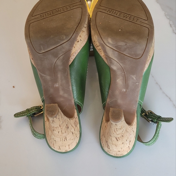 Nine West Leather Platform Slingbacks - Picture 9 of 10